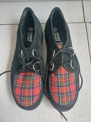 Zapatos Green Coast Talla 38 Cuadros