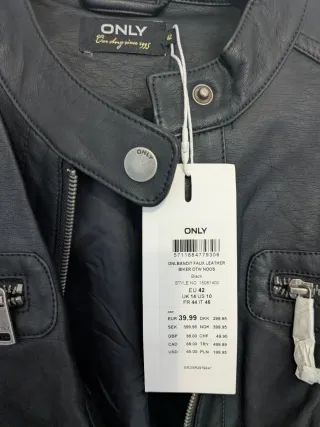 Cazadora Only T.42 Negra Polipiel