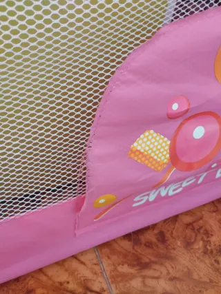Barrera Cama Infantil Portátil Rosa