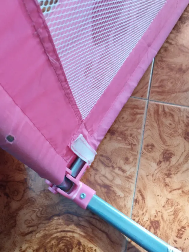 Barrera Cama Infantil Portátil Rosa