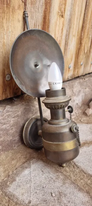 Lámpara antigua metal 44cm