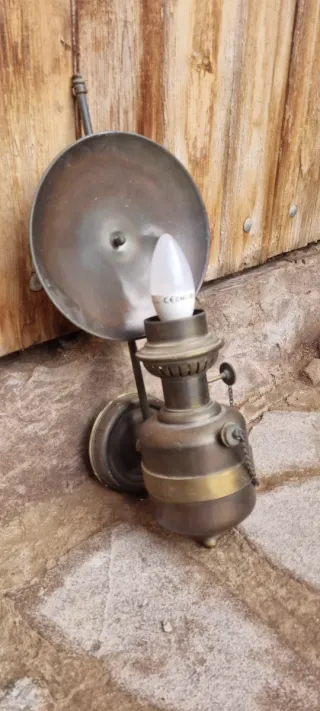 Lámpara antigua metal 44cm