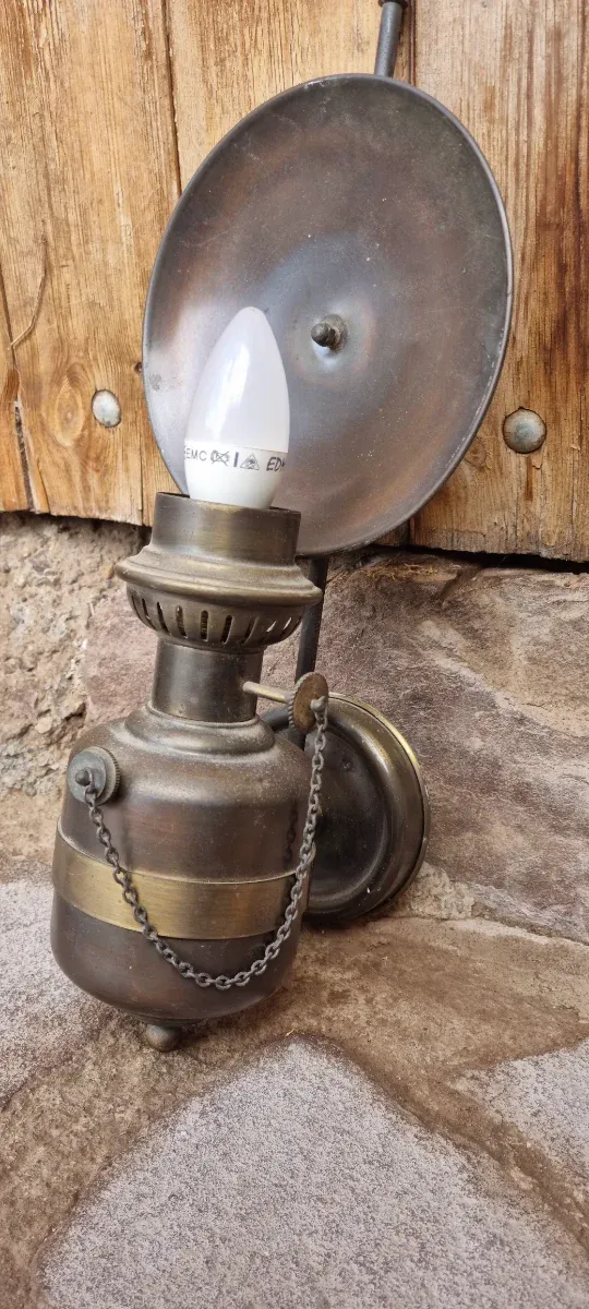 Lámpara antigua metal 44cm