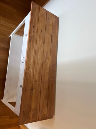 Recibidor Banak Importa Madera y Blanco Rustico