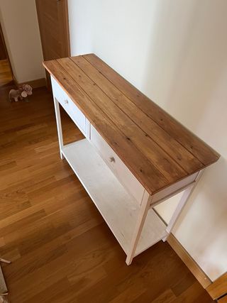 Recibidor Banak Importa Madera y Blanco Rustico