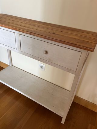 Recibidor Banak Importa Madera y Blanco Rustico