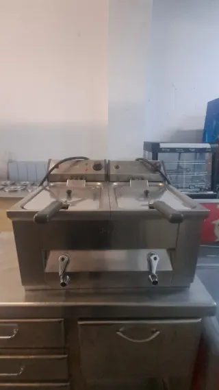 Freidora doble acero inoxidable