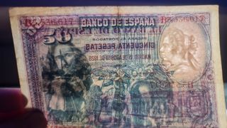 Billete 50 Pesetas 1928 Banco de España