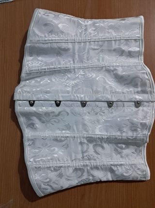 Corsé blanco con guantes talla única