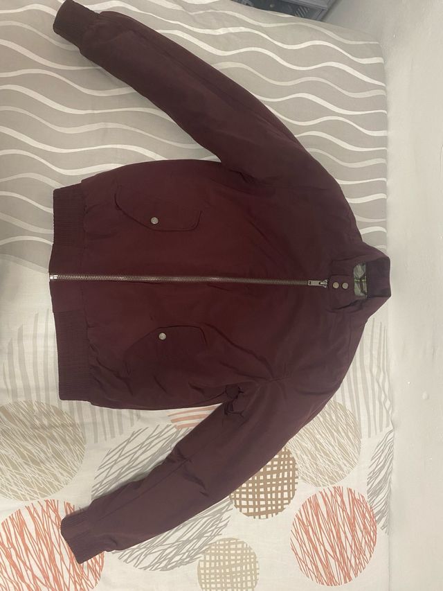 Chaqueta Granate Bershka Hombre vintage