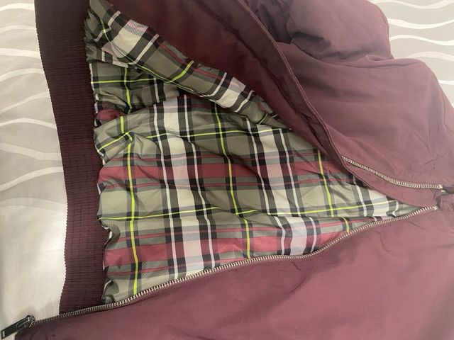 Chaqueta Granate Bershka Hombre vintage