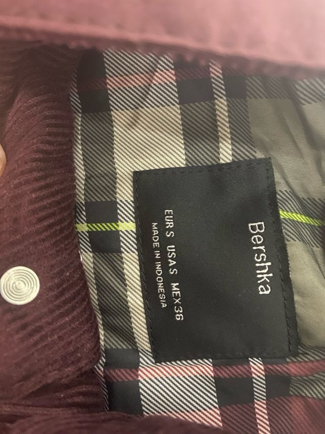 Chaqueta Granate Bershka Hombre vintage