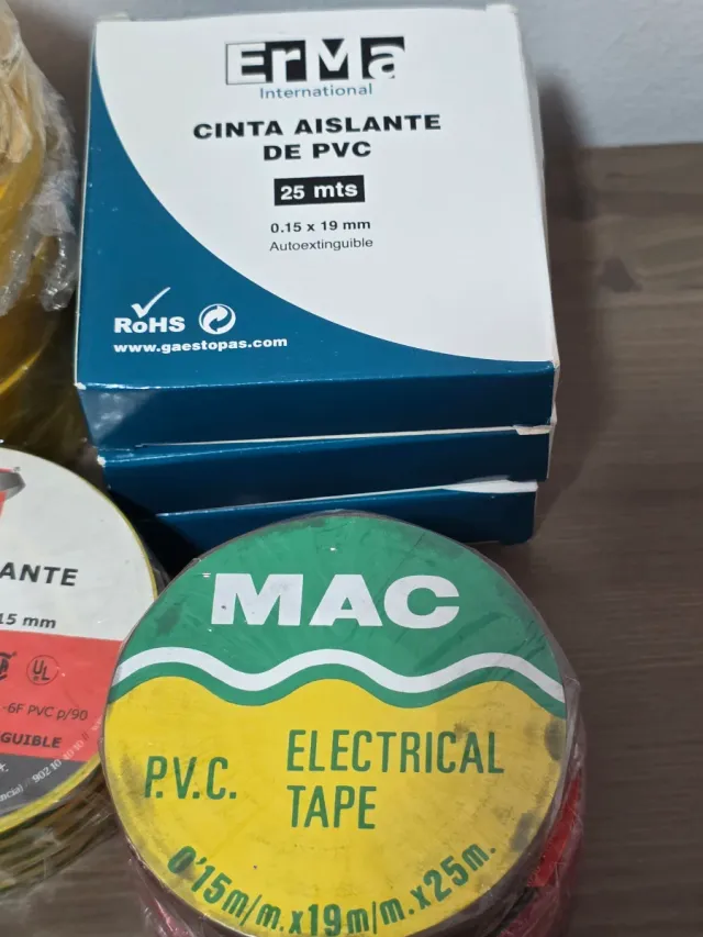 CINTA AISLANTE PVC VARIOS COLORES