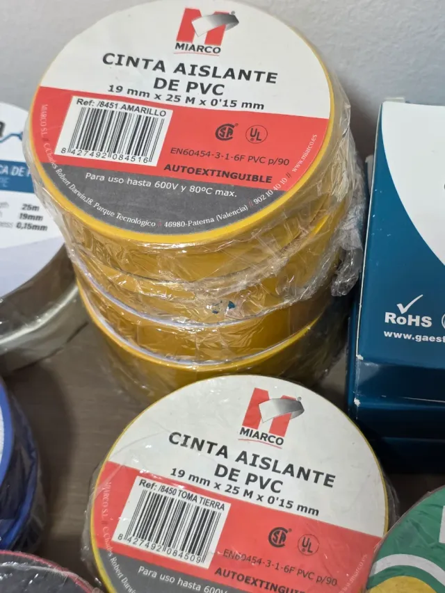CINTA AISLANTE PVC VARIOS COLORES