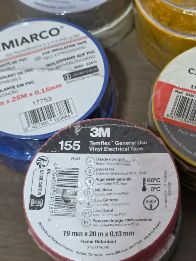 CINTA AISLANTE PVC VARIOS COLORES