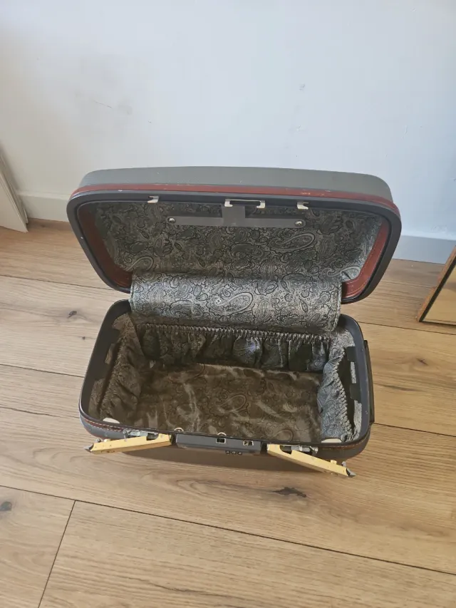 Maleta neceser vintage piel neceser de calidad