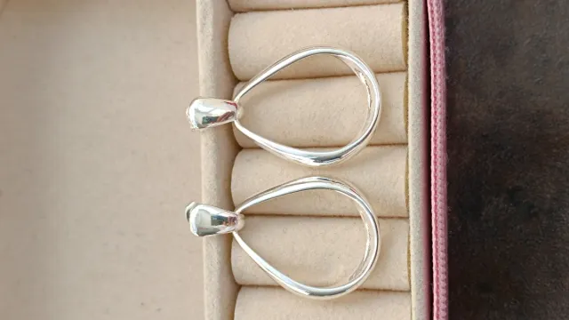 Pendientes aro plateados