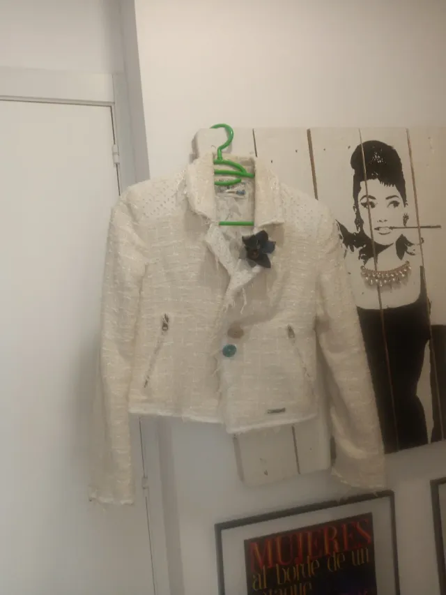 Americana Desigual Blanca y Multicolor