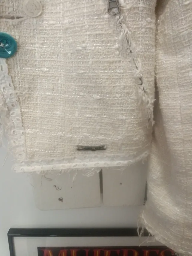 Americana Desigual Blanca y Multicolor