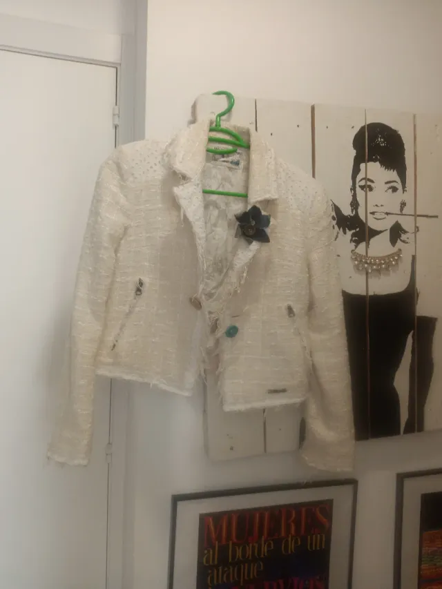 Americana Desigual Blanca y Multicolor