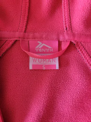 Forro polar mujer negro y rosa