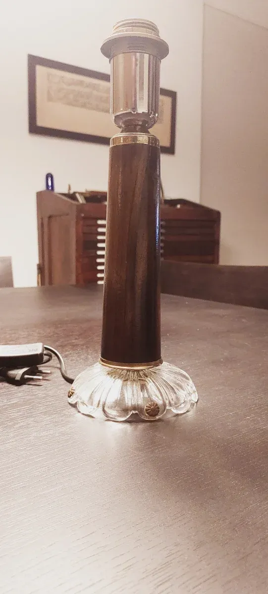 Lámparas de mesita cristal y metal