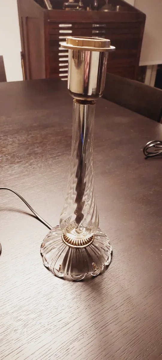 Lámparas de mesita cristal y metal