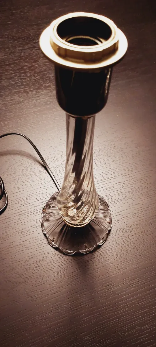 Lámparas de mesita cristal y metal