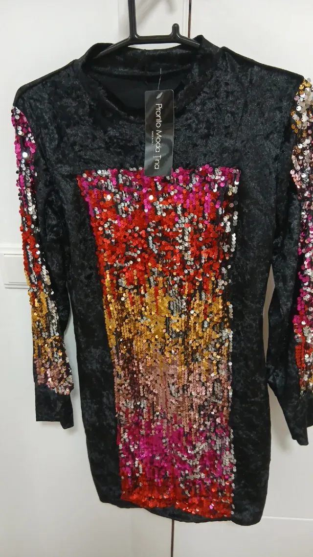 Vestido lentejuelas Pronto Moda Tina Talla Única