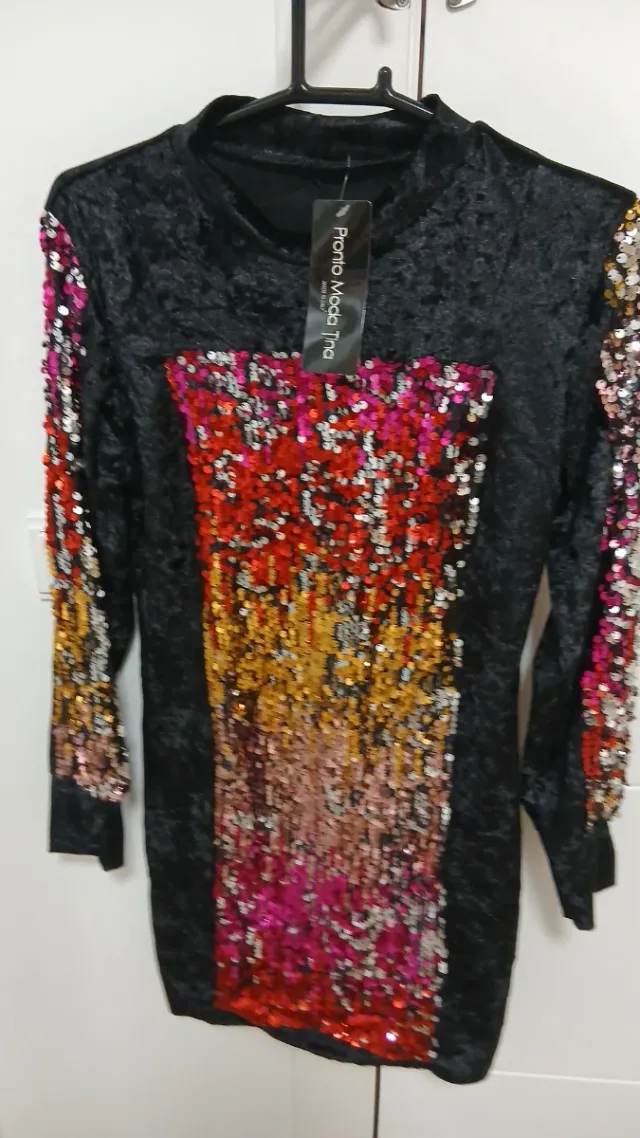 Vestido lentejuelas Pronto Moda Tina Talla Única