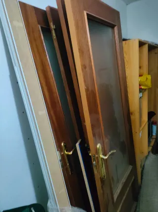 Puertas de paso madera con cristal
