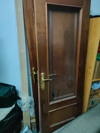 Puertas de paso madera con cristal