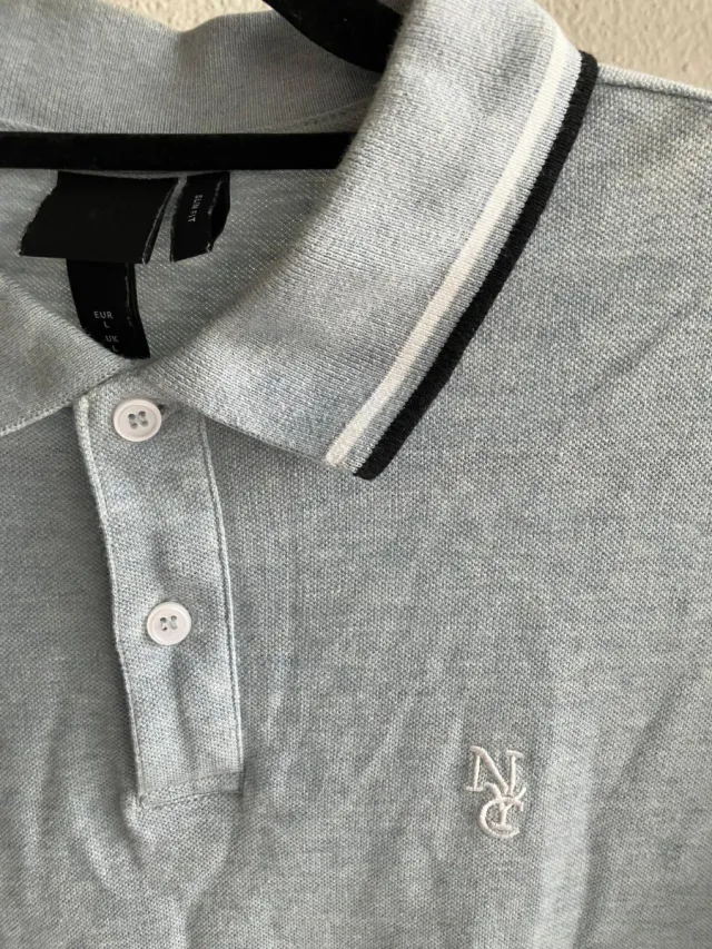 Polo Celeste Talla L