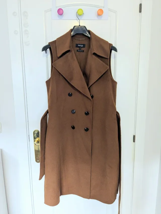Chaleco de lana marrón talla XL