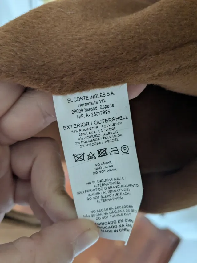 Chaleco de lana marrón talla XL