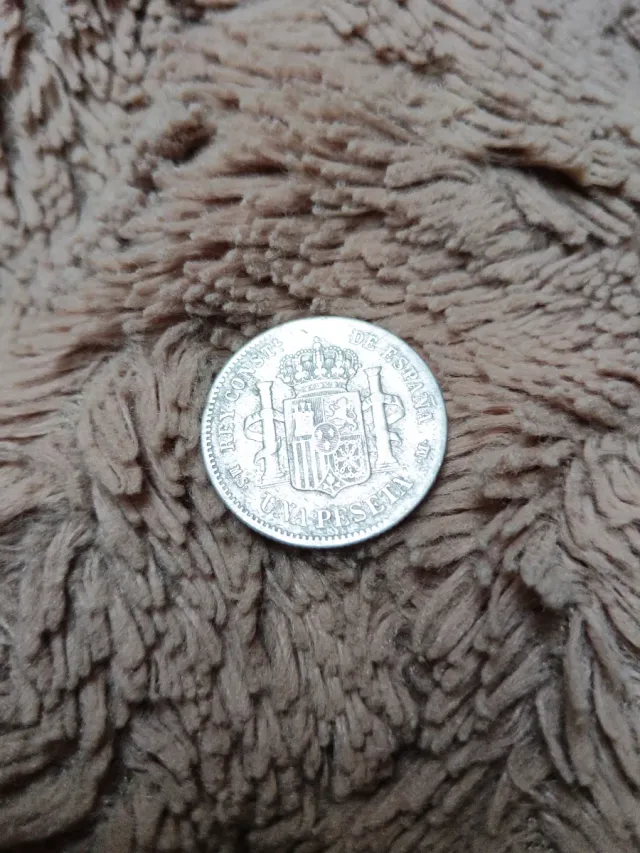 1 Peseta Plata Alfonso XIII 1885