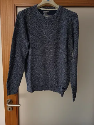 Camisola homem Salsa azul/cinza