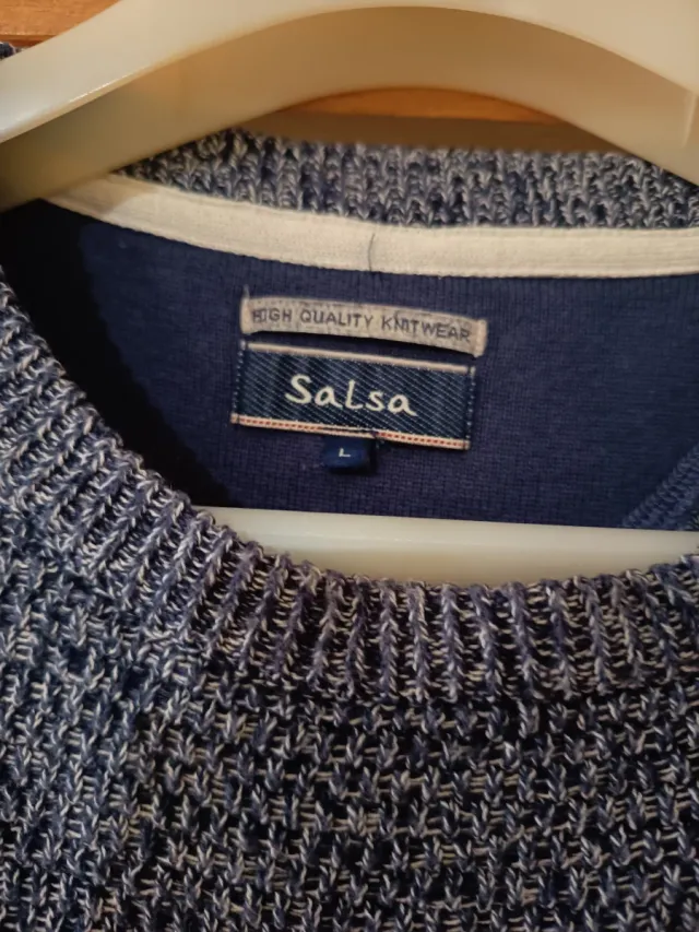 Camisola homem Salsa azul/cinza