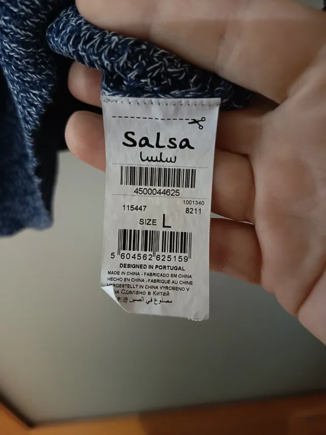 Camisola homem Salsa azul/cinza