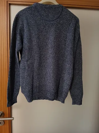 Camisola homem Salsa azul/cinza