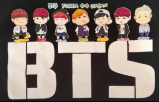 Top BTS elástico negro talla única