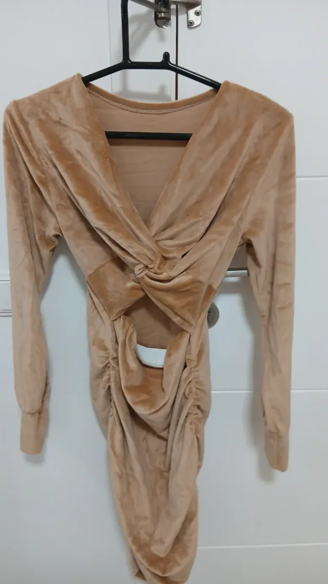 Vestido beige talla única