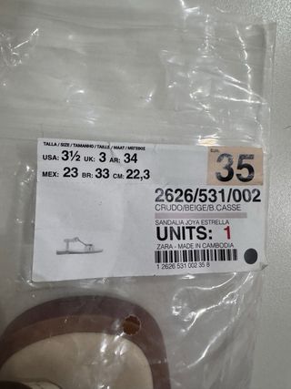 Sandalias Zara niña beige y doradas