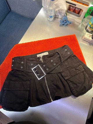 Falda Vaquera Bershka negra Talla L