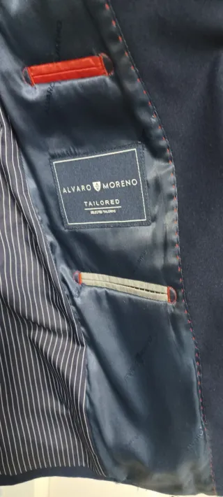 Traje de chaqueta azul