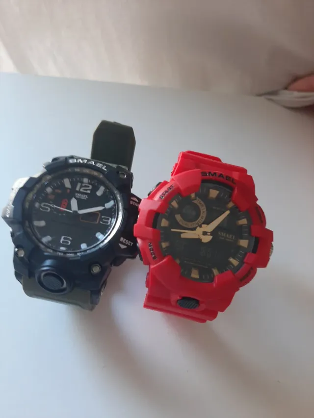 2 Relojes SMAEL Negro y Rojo