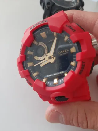 2 Relojes SMAEL Negro y Rojo