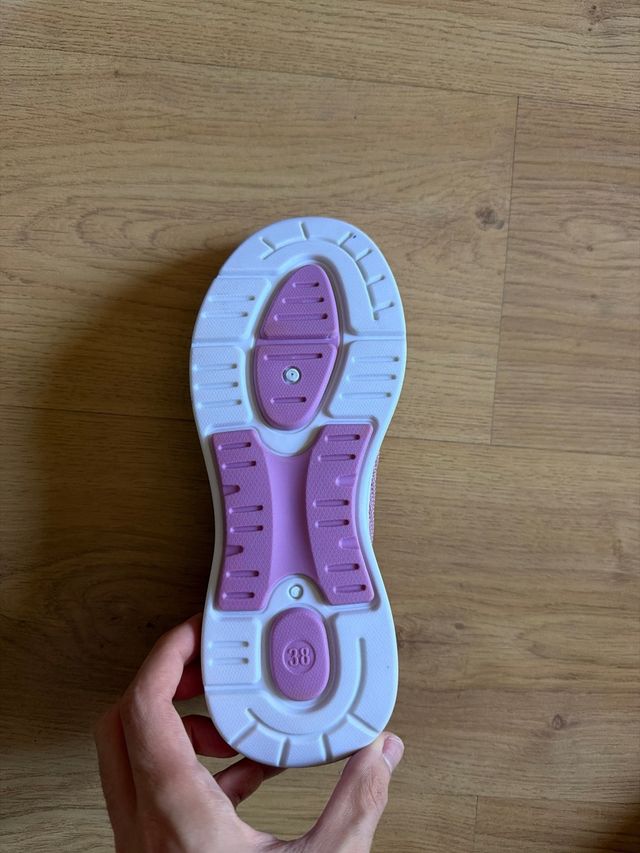 Zapatillas confort rosa y blanco