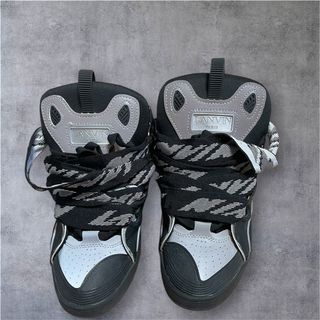 Lanvin Scarpe Sneakers Uomo Nero Argento (Rep)