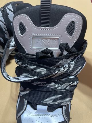 Lanvin Scarpe Sneakers Uomo Nero Argento (Rep)